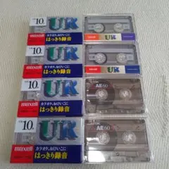 カセットテープ maxell UR10 6本　TDK AE60 2本　未使用品