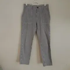 【未使用に近い】ギャップ カジュアル パンツ スキニー ストライプ 白 紺 M