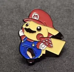 【匿名配送】マリオピカチュウ☆ピカチュウマリオ☆ピンバッジ