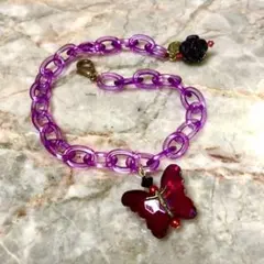 【odéon】バタフライクロス ドッグネックレス