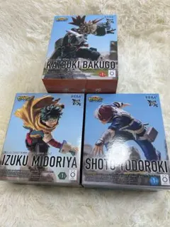 僕のヒーローアカデミア フィギュア 3体セット 緑谷出久 轟焦凍 爆豪勝己