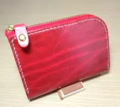 【ルガトショルダー】Ｌ字ファスナーミニ財布　【赤】