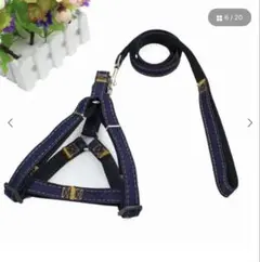 【新品未使用】犬 ハーネス リード セット デニム Sサイズのサムネイル