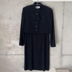 pierre cardin ブラックワンピーススーツ11号サイズ