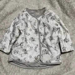 値下げ[80cm]花柄ホワイトアウター