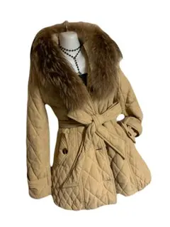 Y2K ギャル リアルファー 2way キルティング 中綿 コート