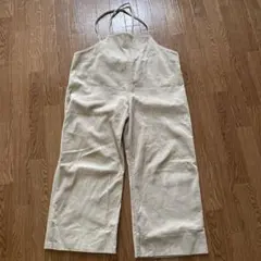 オーバーオール　CHECK&STRIPEオリジナルフレンチコーデュロイ ソイラテ
