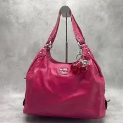 COACH Hamptons Jackie Pink Leather Bag - メルカリ
