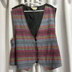 ネイティブ柄 ヴィンテージ ベスト 90s 古着