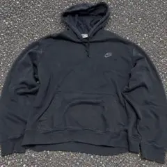 90s oldNIKE パーカー ブラック　旧タグ　短丈　フェード