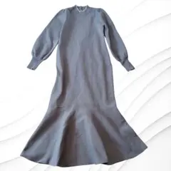 【美品】ナチュラルビューティーベーシック　マーメイドライン　ニットワンピース