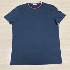 美品〕MONCLER シンプル Tシャツ ネイビー S 国内正規品 4S236 - メルカリ