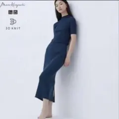 3Dメッシュセーター ×スカート　ユニクロ マメクロゴウチ
