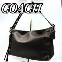 COACH Oneshoulder leather tassel brown