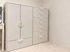 IKEA 子供用収納棚 ホワイト 引き出し付き