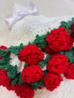 バラの花束ブランケット ひざ掛け