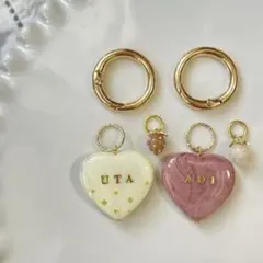 キーホルダー　ハンドメイド　キーリング　レジン