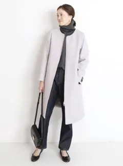 SLOBE IENA (スローブイエナ) ノーカラー　ウールコート