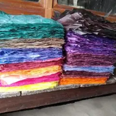 専用。③ジャンクジャーナル素材。手染め。トレペカラー味紙100枚セット