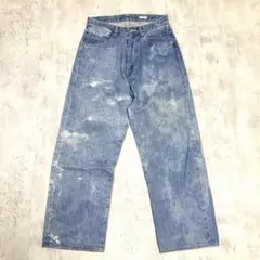 LIDNM SUNBURN FADED DENIM S リドム ワイドデニムのサムネイル
