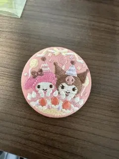 サンリオ 刺繍缶バッチ シークレット マイメロ×クロミ