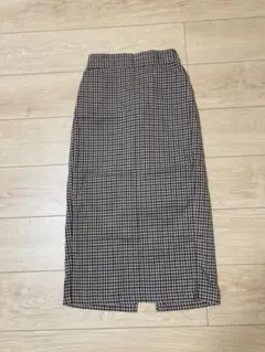 タイトスカート ロングスカート チェック