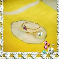 スワロ&パールダブルリング☆