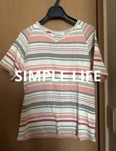 シンプルライフ レナウン カットソー ボーダー