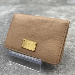 【極美品】マークバイマークジェイコブス 折り財布 ベージュ レザー