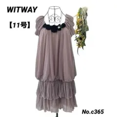 WITWAY 膝丈ワンピース　パーティドレス　11号/L シフォン　オケージョン
