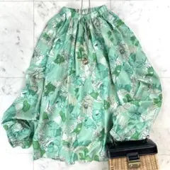 タグ付き＊定価3.5万 マルティニーク ボタニカル柄 花柄 ペプラム 