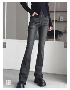 セミフレアデニムパンツ　M