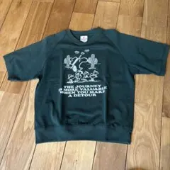 PEANUTS スヌーピー Tシャツ 140cm ダークグリーン　GU
