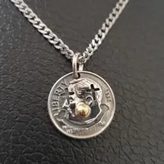 Silver925 ピエロ　コインネックレス　アメリカ硬貨のサムネイル