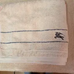 バーバリクリーム色 バスタオル ストライプ 騎士刺繍