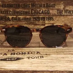 サングラス ブラウン ボストン　ウェリントン レトロ 男女兼用 グラサン