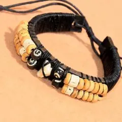 ★サメ★レザー★鮫歯革ブレスレット★新品★Ｇ８２