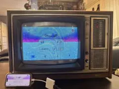 【昭和レトロ】HITACHI ブラウン管テレビ 本体　カラーテレビC13‐300 日立 ブラウン管テレビ C13-300 動作品 AV端子 昭和レトロ - メルカリ