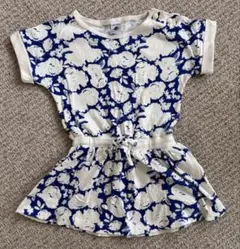 Petit Bateau 花柄 半袖ワンピース 4ans 104cm