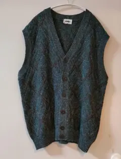 MISSONI ダークグリーン ダイヤモンドパターン ニットベスト
