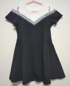 ケイトスペードkate spade オフショルダーロゴワンピース 140