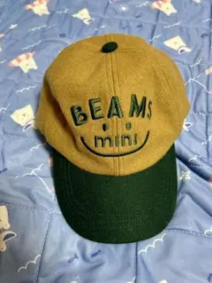 BEAMS mini キッズ スマイルウール素材 キャップ 帽子