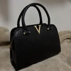 クロコダイル ハンドバッグ ショルダー ブラック 黒 SHEIN