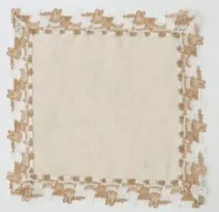 近沢レース店 ミッフィ バイカラー　タオルハンカチ ベージュ レース　新品未使用