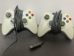 Xbox 360 有線コントローラー ホワイト　2個セット　純正