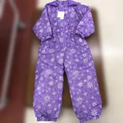 子ども用 雪の結晶柄 紫色ウェア110cm