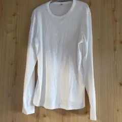 ユニクロ　ソフトリブクルーネックt ホワイト　xl