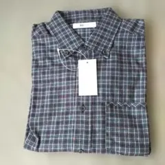 【未使用タグ付き】HK HOMME コシノヒロコ チェック柄長袖シャツ 綿100
