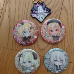 ホロライブまとめ売り　缶バッチ×4、ラバマス×1