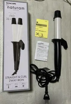 テスコム ストレート カール アイロン ナチュラ厶 32mm 黒 TW303A